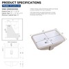 Wells Sinkware Rectangular 20 x 15 Ceramic Undermount Bathroom Sink