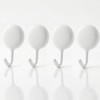 So Nice No-Drill Adhesive Hooks 4 Pack – White Self-Adhesive