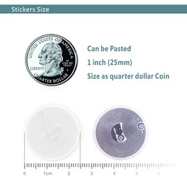 Pack of 30 NFC Tag Stickers NTAG215 NFC Sticker 215 NFC Tag Sticker NFC Sticker 540 Byte Memory, NFC 215 Stickers, For All NFC-Enabled Mobile Phones and Devices