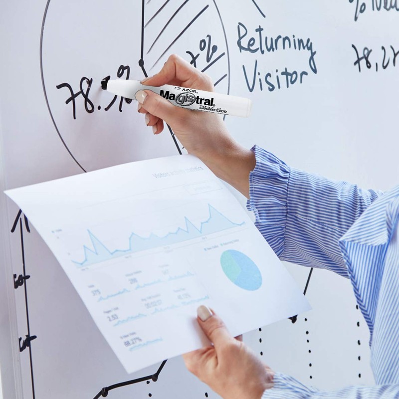 Azor Marcadores Para Pizarrón Blanco 4 Piezas + 1 De