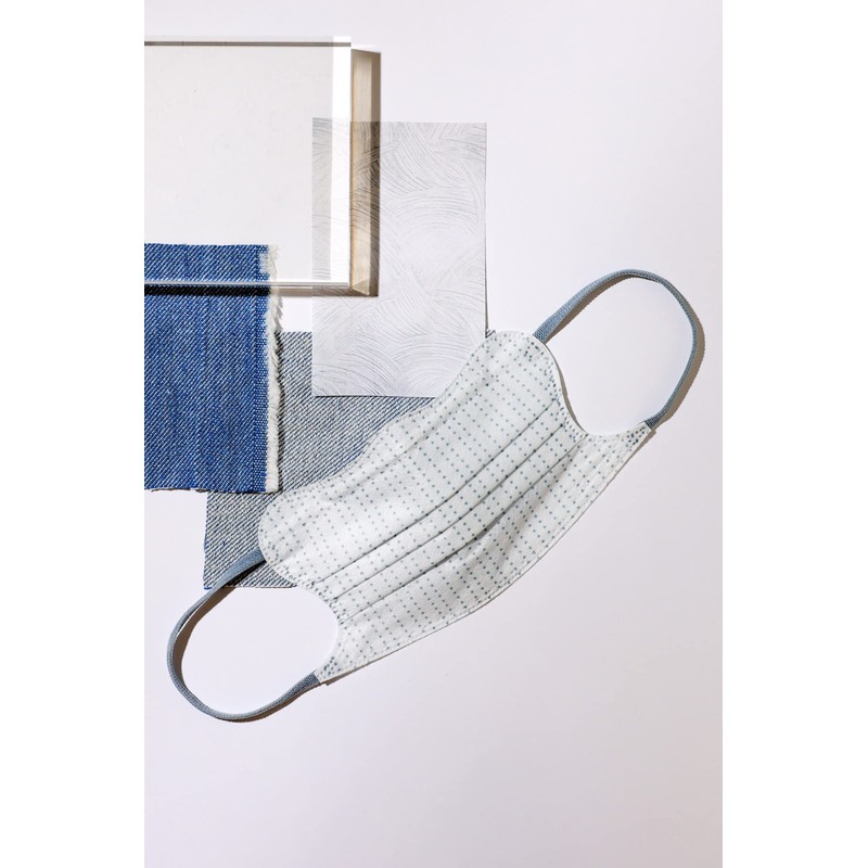 [D.masque] 【冷感マスク】滝沢眞規子コラボ “PIN DOT” SUMMER COLLECTION ［PIN DOT×Foggy Blue］ For