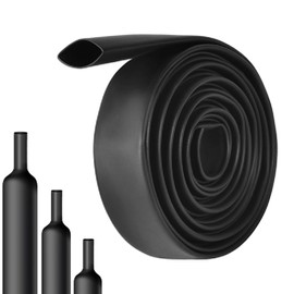 1/2 Inch 10Ft 3:1 Waterproof Heat Shrink Tubing,Marine Grade Shrink Wrap,Wire Shrink Wrap Tubing,Industrial Heat-Shrink Tubing (1, Black, 1/2"(12.7mm)-10Ft)