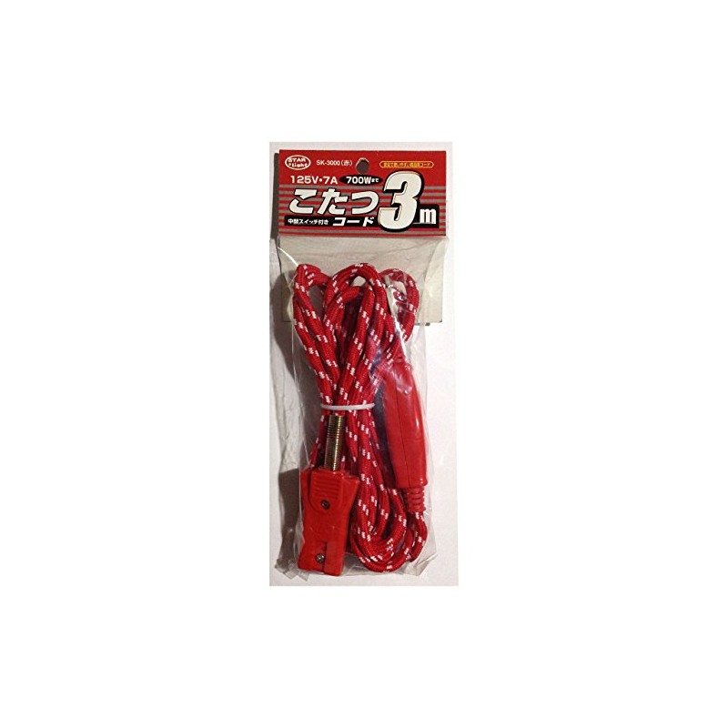 STAR Light 商事 Kotatsu Cord 3 m with Intermediate Switch