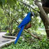 BSIRZAM Hanging Parrot Macaw Sculpture Ring Perch Indoor/Outdoor Statue for