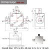 PGFUN 1:1 Right Angle Tapered Bevel Gearbox 1.5 Module 20