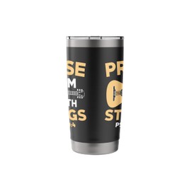 Christian Music Church Guitar Bass Jesus T-Shirt Rock Gift Stainless Steel Insulated Tumbler