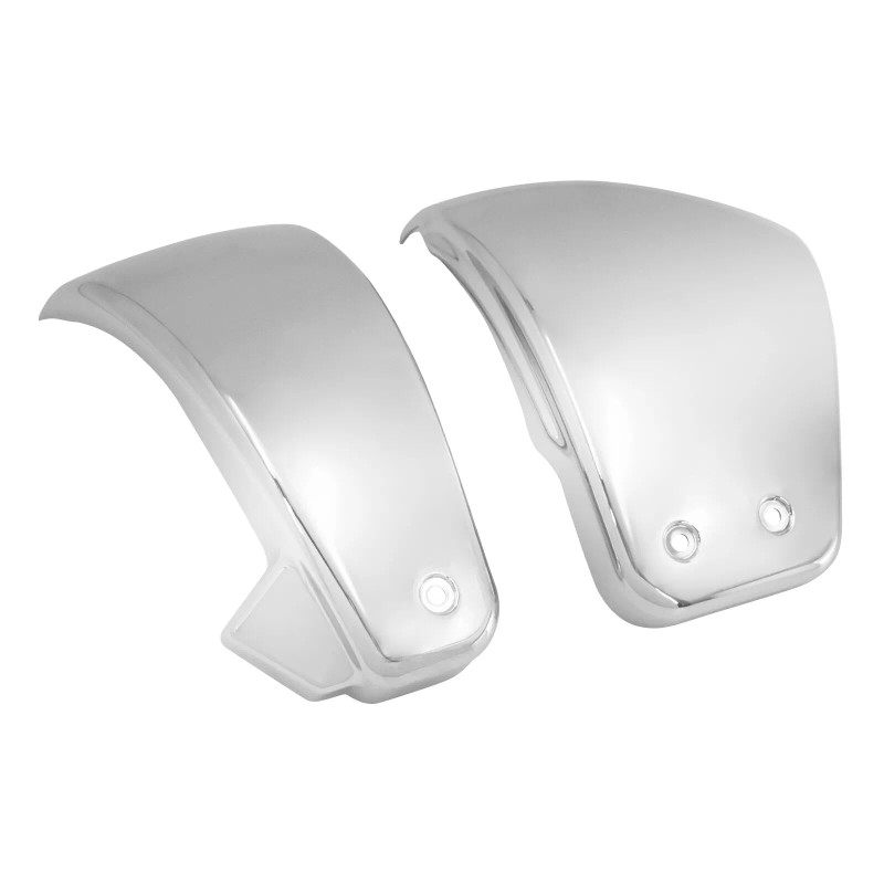 HDBUBALUS 2x Chrome Battery Fairing Side Cover Fits For Harley