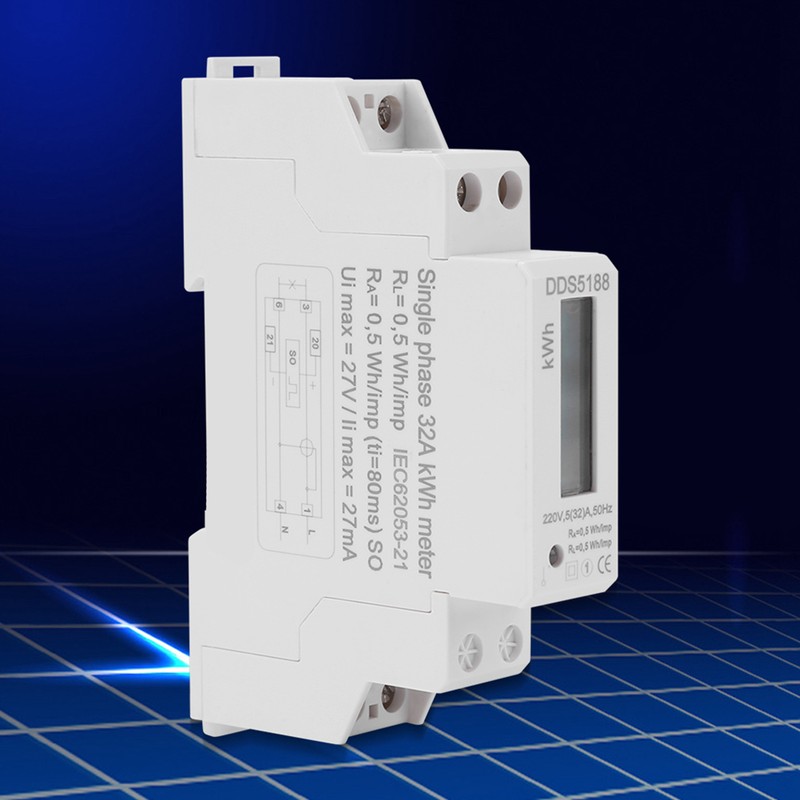 Digital LCD Single phase Din Rail Electric Meter 5-32A Electronic