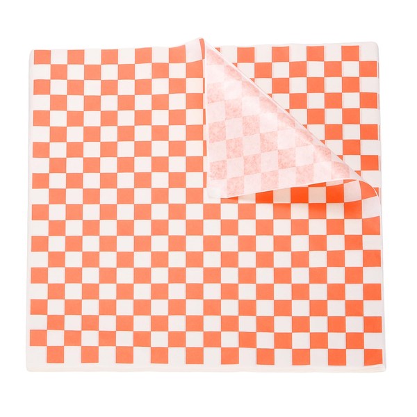 sourcing map 100pcs Square Checkered Wax Paper Sheets 11.81" x