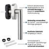 Stahlia Window Handles Brushed Stainless Steel (Pack of 4) Window