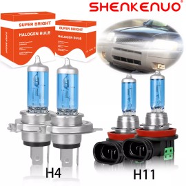 SHENKENUO For Subaru Outback 2010-2015 Halogen Headlight High/Low Beam + Fog Light Bulbs