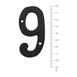 BetLight House Numbers- 3 Inch Innovative Wrought Iron Numbers- Vintage Nail on Die Cast Mailbox Numbers/Number 9