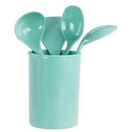 Reston Lloyd 82992 5-Piece Calypso Basics Utensil Holder Set, Seafoam