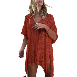 HARHAY Women's Summer Swimsuit Bikini 2023 Beach Swimwear Crochet Cover up Caramel