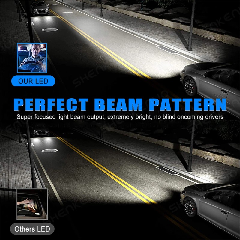 Shenkenuo 9005 HB3 LED Headlight CSP Bulbs Conversion Kit 6000K