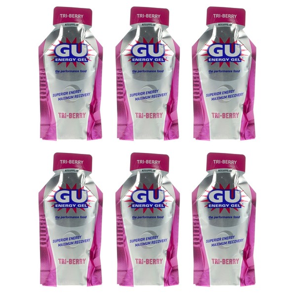 GU Energy Gel - Tri-Berry (6 x 1.1oz Packs)