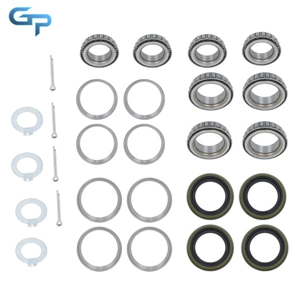 greatparts Trailer Axle 4 Set Trailer Bearing Kit For 1-3/8"