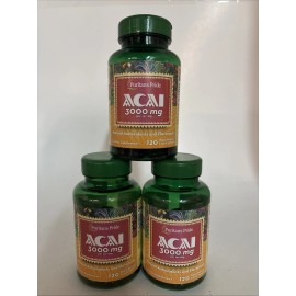 Puritan's Pride 3 Pack 360 Ct Puritan's Pride Acai 3000 mg - 120 each Multi EXP See Description