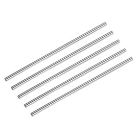 sourcing map Round Steel Rod, 2mm HSS 63-65 HRC Lathe Bar Stock Tool 60mm Long for Shaft Gear Drill Lathes Boring Machine Turning Miniature Axle 5Pcs