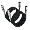 FIBBR XLR Cable 33ft-2 Pack, Microphone Cable Nylon Braided XLR