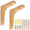 GDFYMI Wooden Shelf Brackets, Wood Support Triangle Shelf L Shape