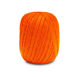 Circulo Charme Cotton Yarn for Crochet and Knitting, 100% Mercerized Cotton Yarn, Brazilian Virgin Cotton - Orange Yarn for Crocheting -Color 4445 - Tangerine, 5.3 oz, 433 yds – Sport