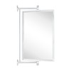 TEHOME Chrome Beveled Rectangle Pivot-N-View Bathroom Vanity Mirror Rotating Square