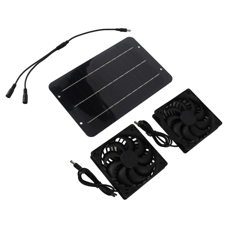 Solar Panel Fan Kit 10W Solar Powered Dual Fans for