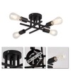 ZGLAOJT Semi Flush Mount 4 Light Ceiling Light Matte Black