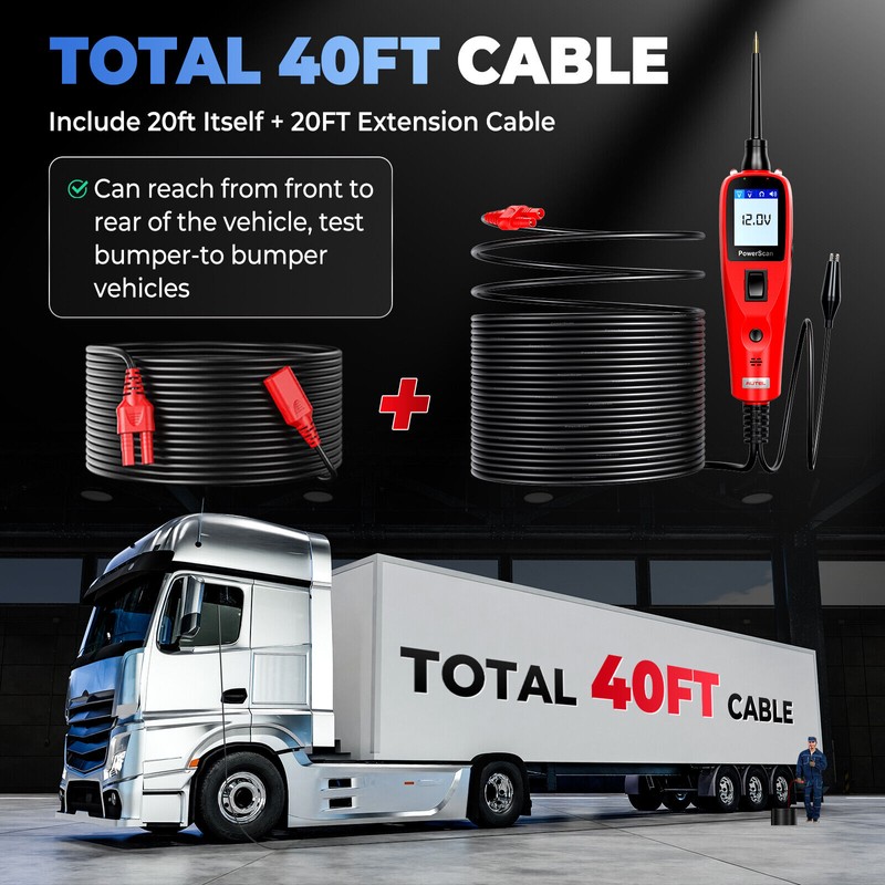 Autel Circuit Tester PowerScan Circuit Probe Tool 12-24V Electrical Short