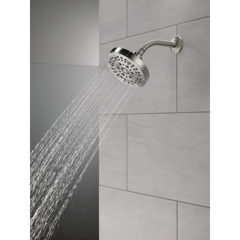 Delta 6-Setting Chrome Shower Head with High Pressure Spray, 6
