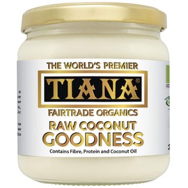 TIANA Fairtrade Organic Raw Coconut Goodness, Pure Unsweetened Coconut Flesh 350ml