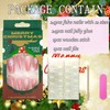 Christmas Press on Nails Coffin Long Length, 24Pcs Nude Artificial