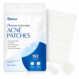 Acne Pimple Patches (102 Count) - Hydrocolloid Spot Treatment with Salicylic Acid & Centella Asiatica, Invisible Korean Acne Patches for Pimples, Zits & Breakouts, Vegan & Cruelty-Free
