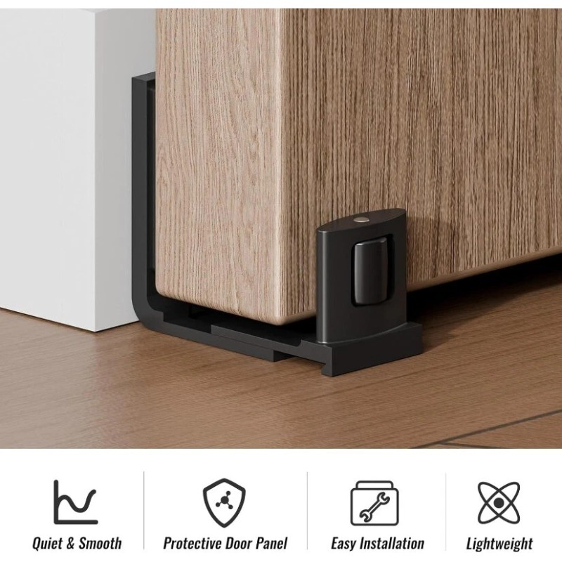 Ccjh Sliding Door Stabilizer Anti-Swing Wheel Stopper for Wooden Floor