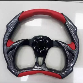 Tzvmny 14" Steering Wheel for Polaris Slingshot without Quick Release Puller Red Black