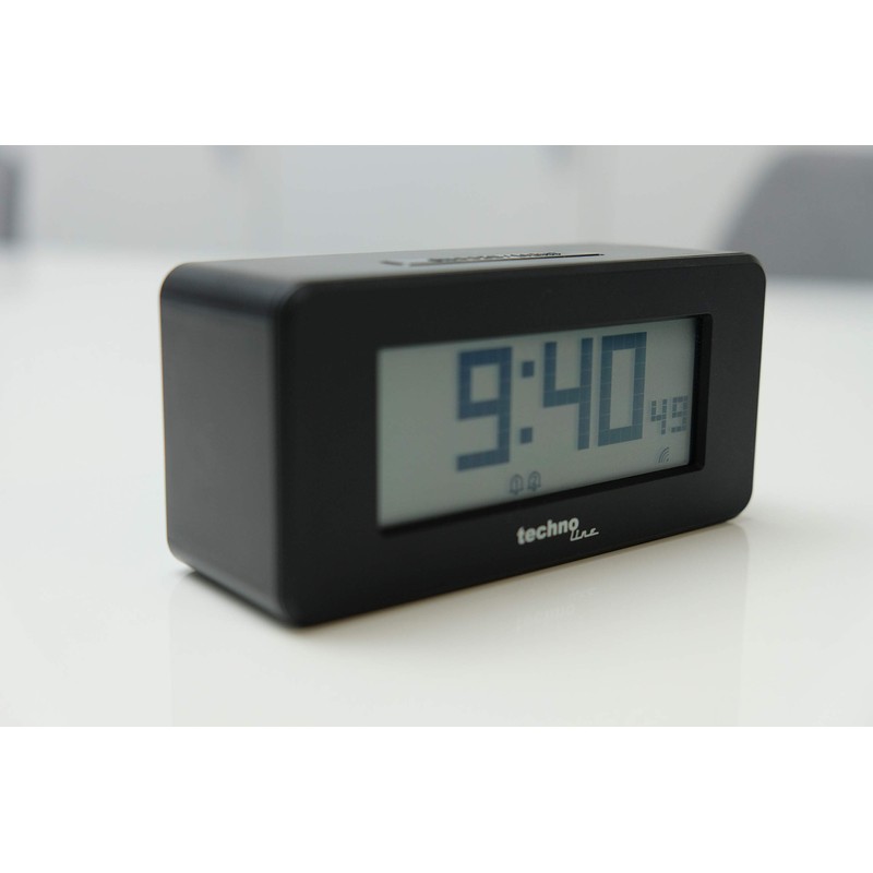 Technoline Radio Alarm Clock with Positive and Negative Display, matt