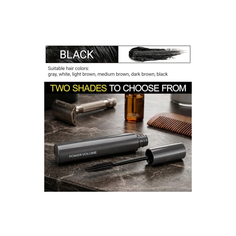 Erinde 2PCS Tinte Temporal para la Barba para Hombres, Cubre