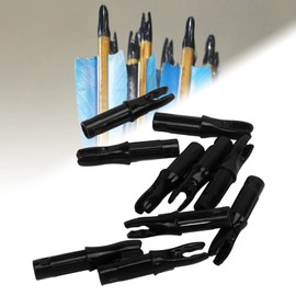 100pcs Archery Arrow Nock Durable Plastic Insert Arrow Nocks Light Weight Arrow Nocks Replacement for Archery Bow (Black)
