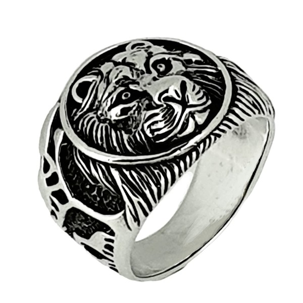 Treasure Bay Chunky Lion Design Silver Ring For Men Made