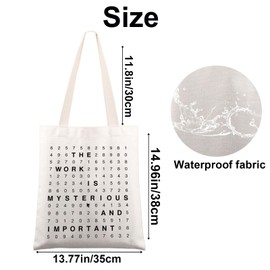JNIAP Lumon Tote Bag Macrodata Refinement Gift Computer Scary Numbers Gifts The Work Is Mysterious And Important Shoulder Bag (the work tb)