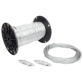 American Lighting LS-CABLE-110 Galvanized Support Cable Kit with 110' Cable, 2-Locks and 1 Release Key, Supports Loads up to 200 lb