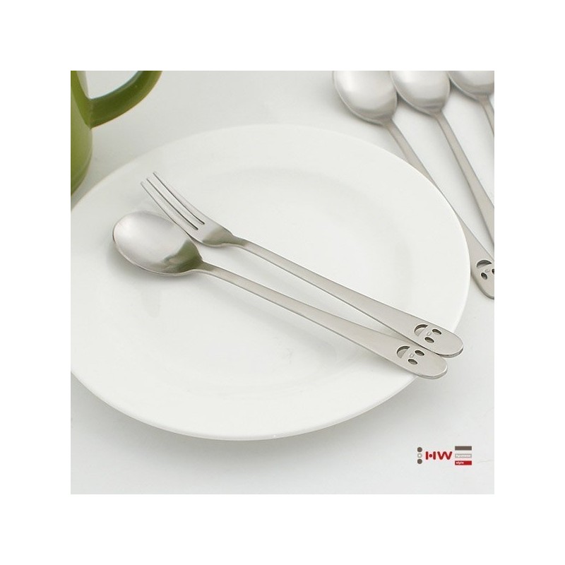 (Hyunwoo) HWF Smile Punch Tea Spoon Tea Fork 10P /
