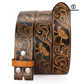 TRIWORKS Western Belt without buckle for men – Cowboy Cowgirl Leather Belts for Jeans