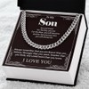 GLAVICY To My Son Cuban Link Chain Necklace, Son Necklace