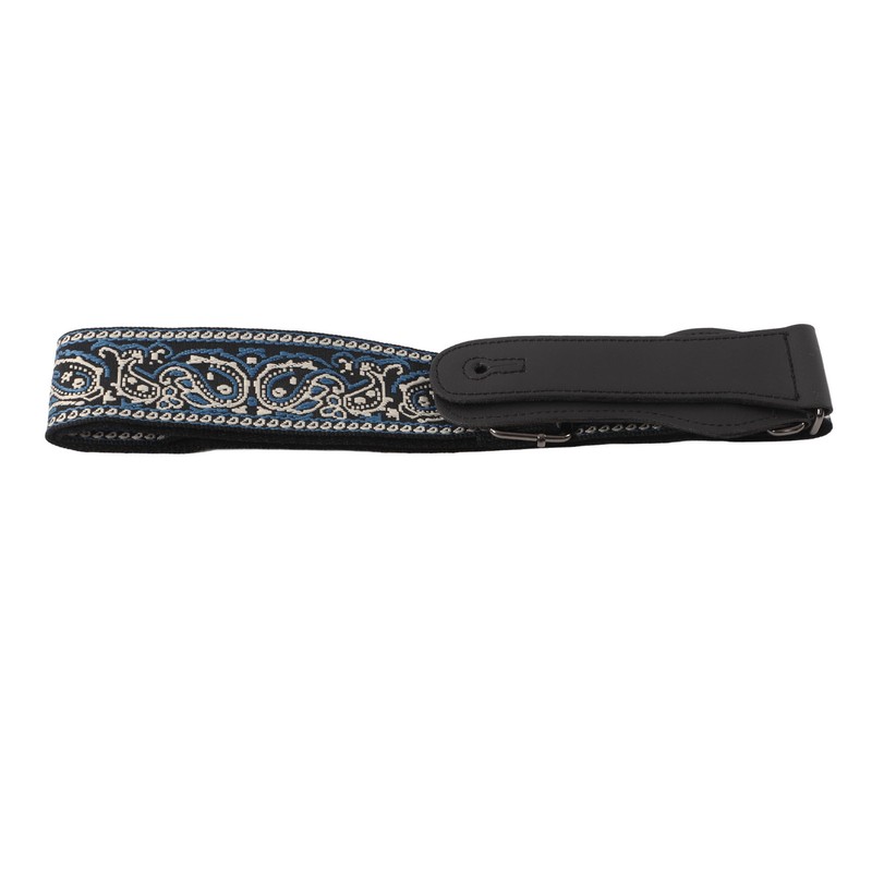 Electric Guitar Strap Adjustable Nylon Embroidered Shoulder Strap with Non