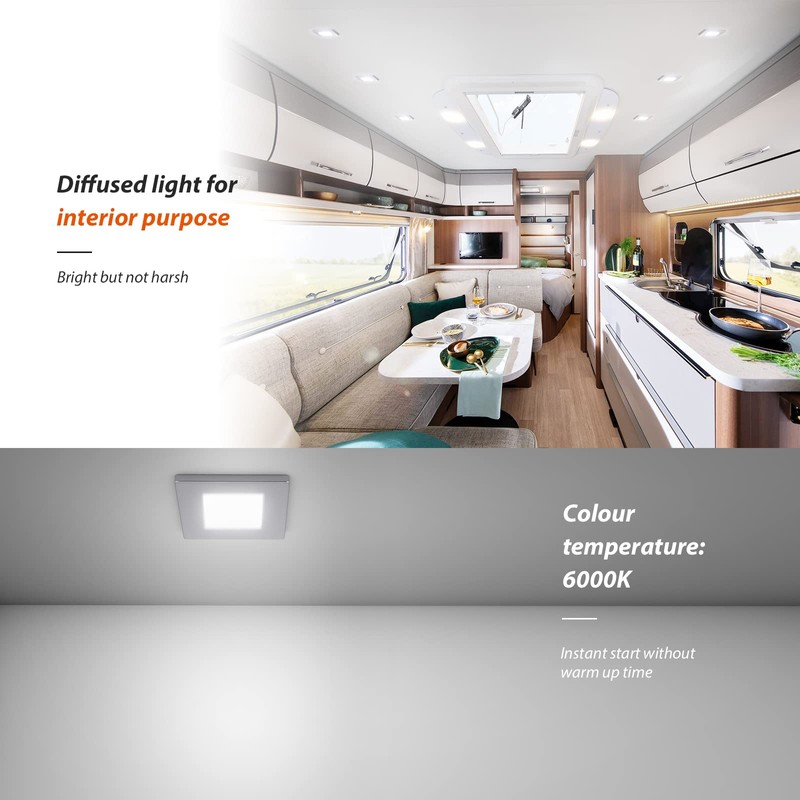 Dream lighting 12 V LED Recessed Spotlight Caravan Ultra Flat