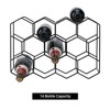 QWORK Modern Countertop Wine Rack - 14 Bottle Freestanding Black