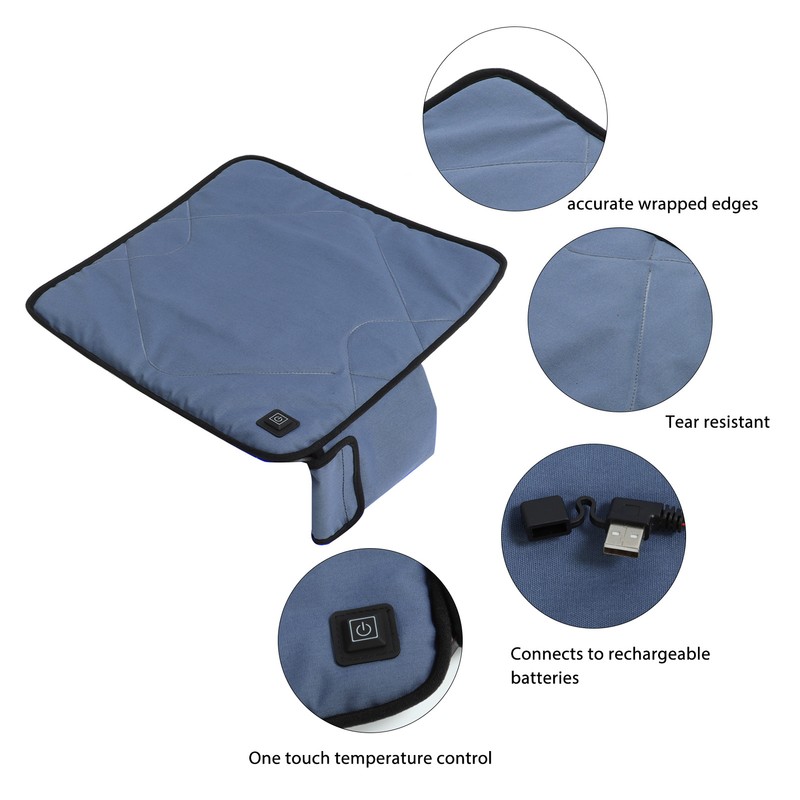 Heated Seat Cushion 3 Levels Adjustment USB Port Soft Comfortable