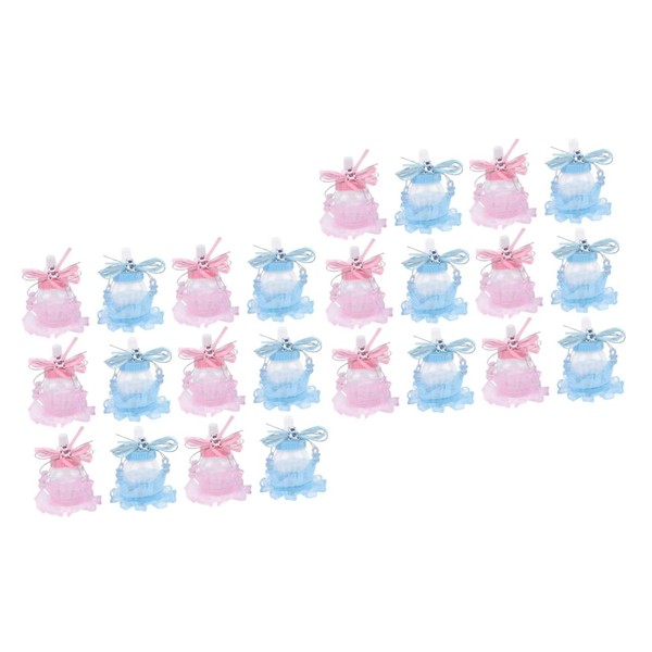 Kisangel 48 Pcs Baby Bottle Candy Box Baby Shower Treat Bottles Baby Shower Favors Gender Reveal Party Supplies Mini Containers Boy Gift Bag Gift Container Plastic Wedding Bath Bottle Child